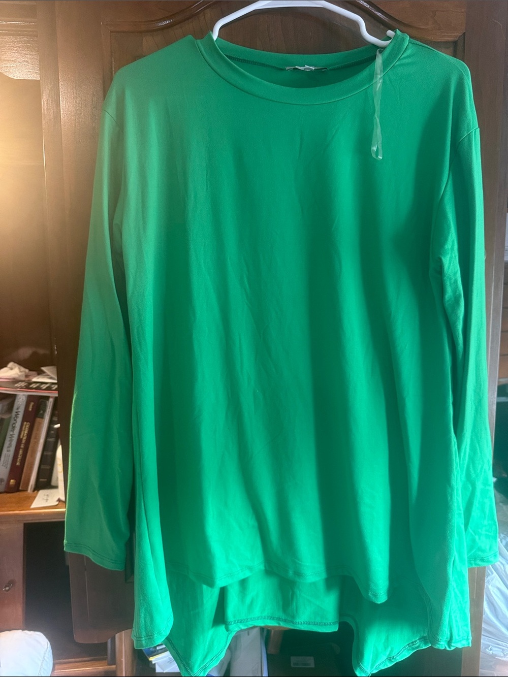 white birch Bright Green Long-Sleeve Tunic Top